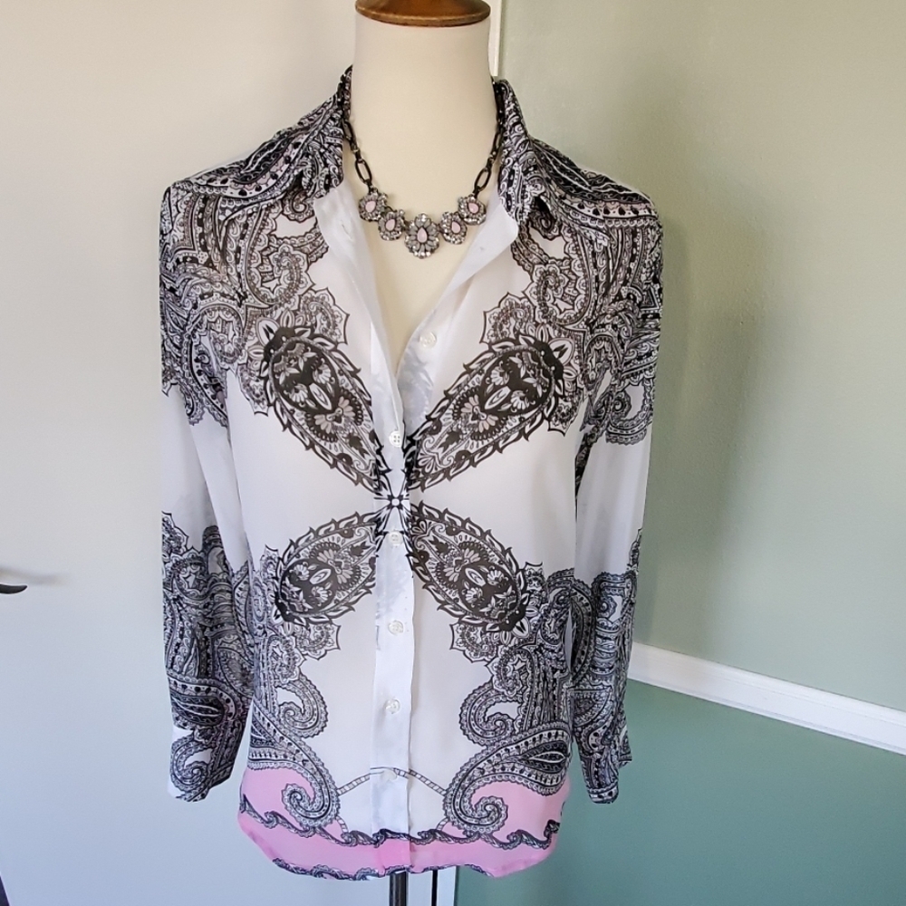 INC LONG-SLEEVE BLOUSE